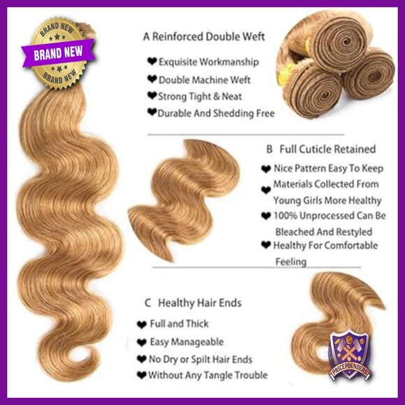 Body Wave Human Hair Extensions 18-22 Inch Unprocessed Brazilian Virgin Bundles